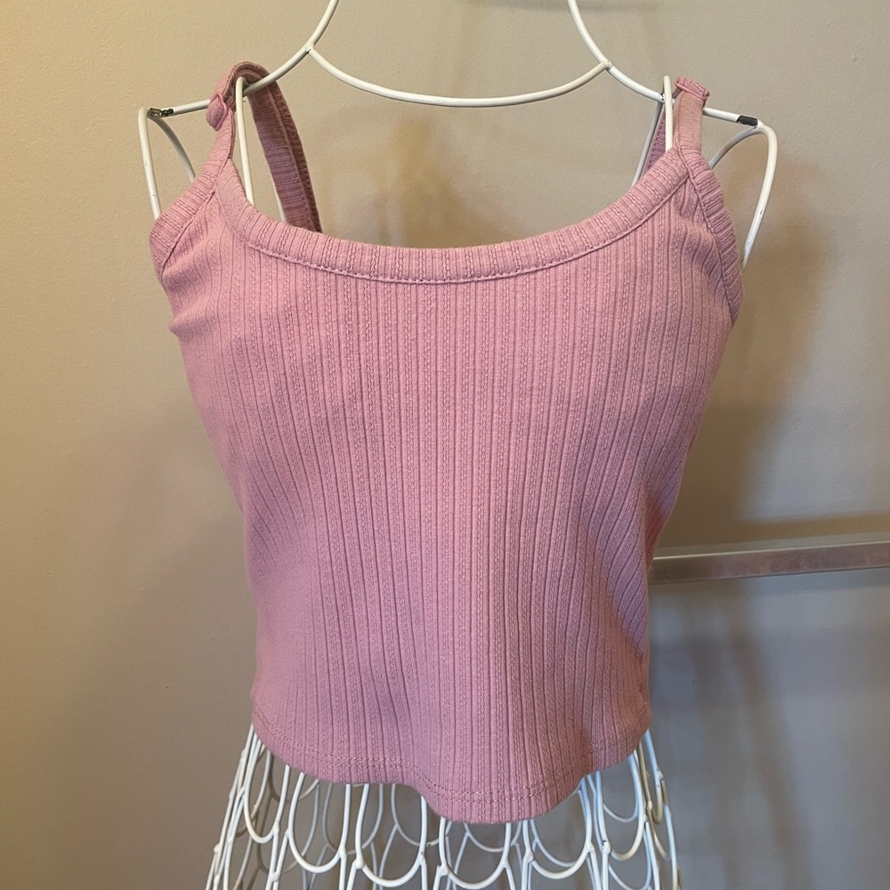 Tilly’s Heart and Hips Ribbed Tribal Spaghetti Strap Cropped Tank Top